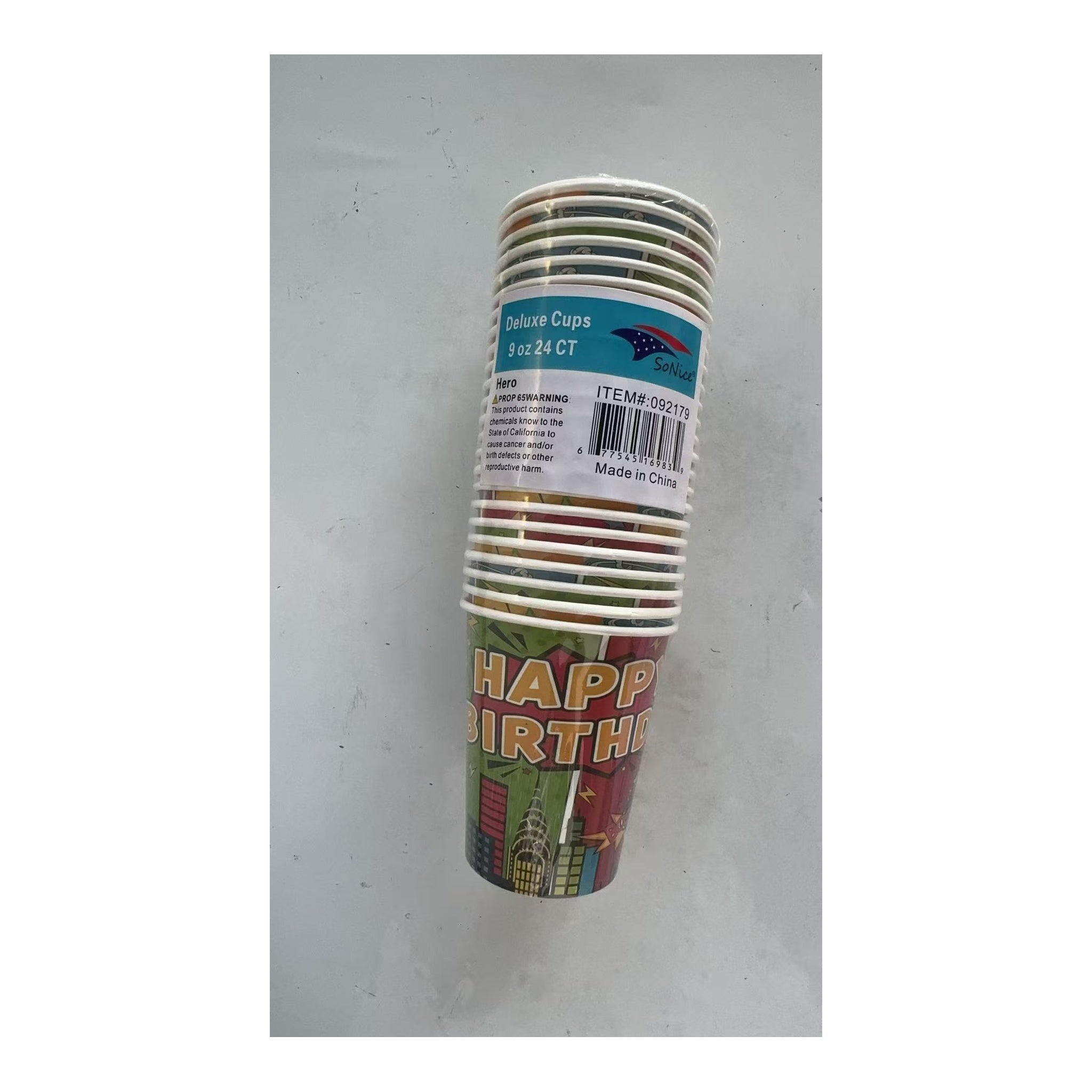 9Oz Cups 24 ct Hero Boom 24Pk/Cs